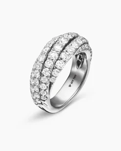 Floating Diamonds Ring White Gold
