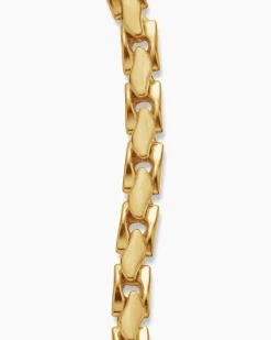 Fluted Chain Bracelet 18K Yellow Gold, 5mm