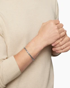 Fluted Chain Bracelet Sterling Silver, 5mm