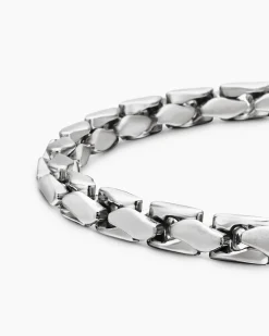 Fluted Chain Bracelet Sterling Silver, 5mm