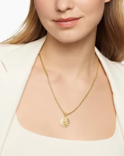 Gemini Amulet 18K Yellow Gold with Diamonds, 19mm