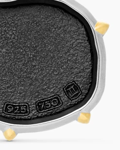 Gemini Amulet Sterling Silver with 18K Yellow Gold, 23mm