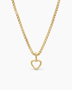 Heart Amulet 18K Yellow Gold with Diamonds, 11mm