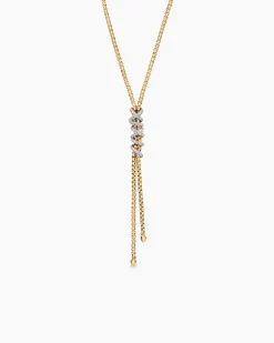 Helena Y Necklace 18K Yellow Gold with Diamonds