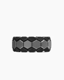 Hex Stack Ring Black Titanium with Grey Titanium, 9.3mm