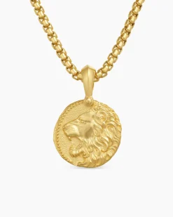 Leo Amulet 18K Yellow Gold, 17mm