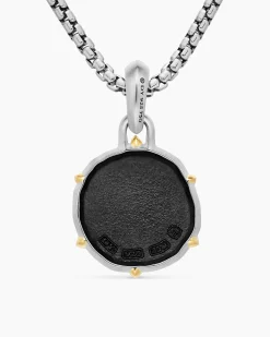 Leo Amulet Sterling Silver with 18K Yellow Gold, 23mm