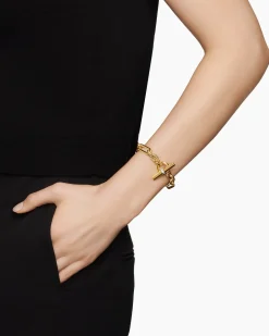 Lexington Chain Bracelet 18K Yellow Gold with Diamonds, 9.8mm
