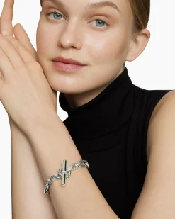 Lexington Chain Bracelet Sterling Silver with Diamonds, 9.8mm