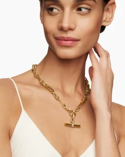 Lexington Chain Necklace 18K Yellow Gold with Diamonds, 9.8mm