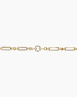 Lexington Chain Necklace 18K Yellow Gold with Diamonds, 6.5mm