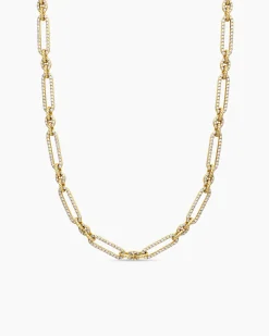 Lexington Chain Necklace 18K Yellow Gold with Diamonds, 6.5mm