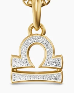 Libra Amulet 18K Yellow Gold with Diamonds, 18.4mm
