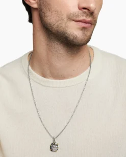 Libra Amulet Sterling Silver with 18K Yellow Gold, 23mm