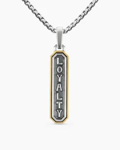 Loyalty Amulet Sterling Silver with 14K Yellow Gold, 35mm