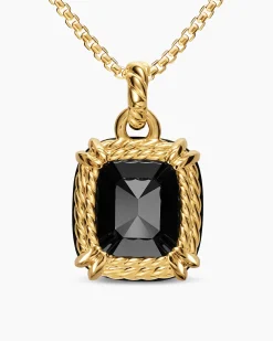 Marbella Pendant 18K Yellow Gold with Black Onyx, 22mm