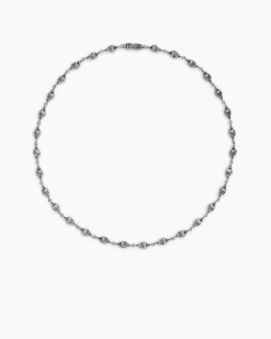 Memento Mori Skull Necklace Sterling Silver, 9mm
