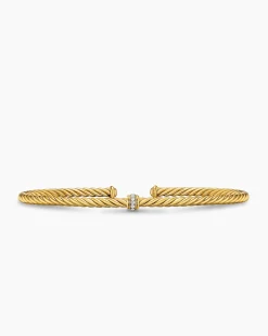 Micro Cablespira® Flex Center Station Bracelet 18K Yellow Gold, 2.6mm