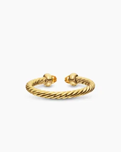 Micro Cablespira® Flex Open Ring 18K Yellow Gold with Citrine, 2.5mm