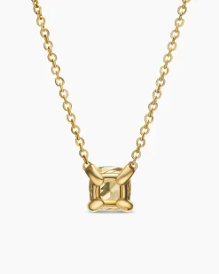 Micro Chatelaine® Pendant Necklace 18K Yellow Gold with Champagne Citrine, 5mm