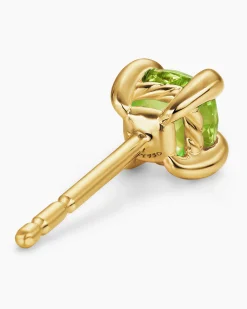 Micro Chatelaine® Stud Earrings 18K Yellow Gold with Peridot, 4.8mm