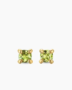 Micro Chatelaine® Stud Earrings 18K Yellow Gold with Peridot, 4.8mm
