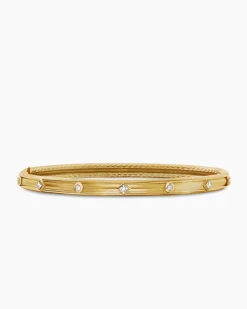 Modern Renaissance® Bangle Bracelet 18K Yellow Gold with Diamonds, 4.5mm