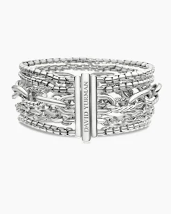Multi Row Chain Bracelet Sterling Silver, 29mm