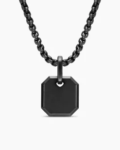 Octagonal Amulet Black Titanium, 15mm