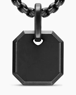 Octagonal Amulet Black Titanium, 15mm