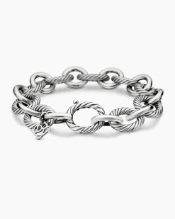 Oval Link Chain Bracelet Sterling Silver, 12mm