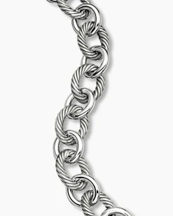 Oval Link Chain Bracelet Sterling Silver, 12mm