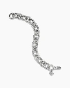 Oval Link Chain Bracelet Sterling Silver, 12mm