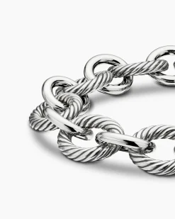 Oval Link Chain Bracelet Sterling Silver, 12mm