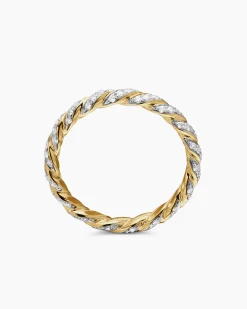 Pavé Petite Band Ring 18K Yellow Gold with Diamonds, 2.8mm