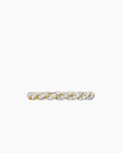Pavé Petite Band Ring 18K Yellow Gold with Diamonds, 2.8mm