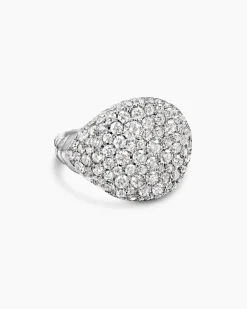 Pavé Pinky Ring 18K White Gold with Diamonds, 13mm
