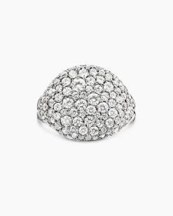 Pavé Pinky Ring 18K White Gold with Diamonds, 13mm