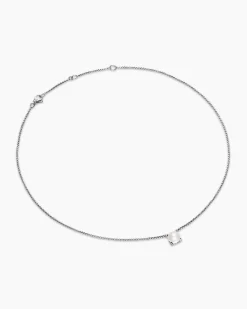Pearl Classics Necklace Sterling Silver with Diamonds, 6.5mm