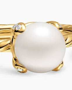 Pearl Classics Ring 18K Yellow Gold with Diamonds, 2mm