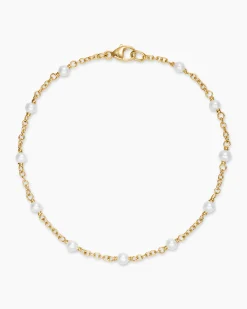 Pearl Classics Station Bracelet 18K Yellow Gold, 3.5mm