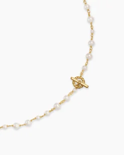 Pearl Classics Toggle Chain Necklace 18K Yellow Gold, 4.5mm