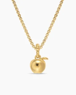 Petite Apple Amulet 18K Yellow Gold, 10mm