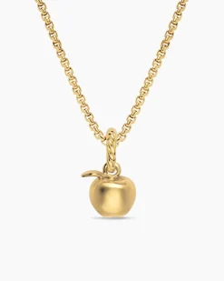 Petite Apple Amulet 18K Yellow Gold, 10mm