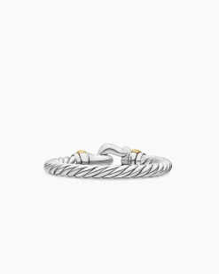 Petite Buckle Ring Sterling Silver with 18K Yellow Gold, 2mm