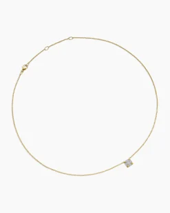 Petite Chatelaine® Pendant Necklace 18K Yellow Gold with Pavé Diamonds, 7mm