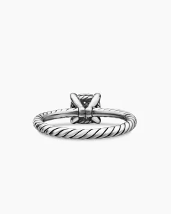 Petite Chatelaine® Ring Sterling Silver with Pavé Diamonds, 7mm