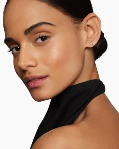Petite Chatelaine® Stud Earrings 18K Yellow Gold with Pavé Diamonds, 5mm