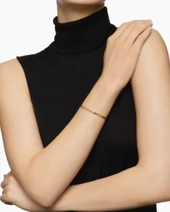 Petite Helena Cablespira® Station Bracelet 18K Yellow Gold with Diamonds, 3mm