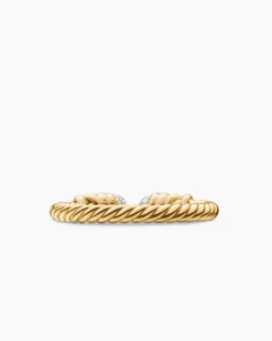 Petite Helena Open Ring 18K Yellow Gold with Diamonds, 2.5mm